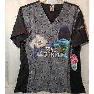 Trolls Cherokee Scrubs Tooniforms Mens V Neck Top TF708 TOFB New With Tags MED